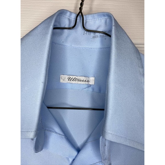 Vintage 1970s Ultressa Button Up Short Sleeve Shirt 14 1/2 - Picture 2 of 10